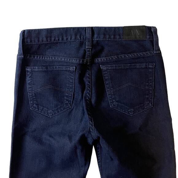 Armani Exchange High Waist Flared Dark Wash Blue Denim Jeans Size 2 - Picture 6 of 14
